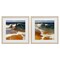 Stupell Industries Glassy Coastal Break 2pc Framed Print Under Glass Set, design by Walker Noble